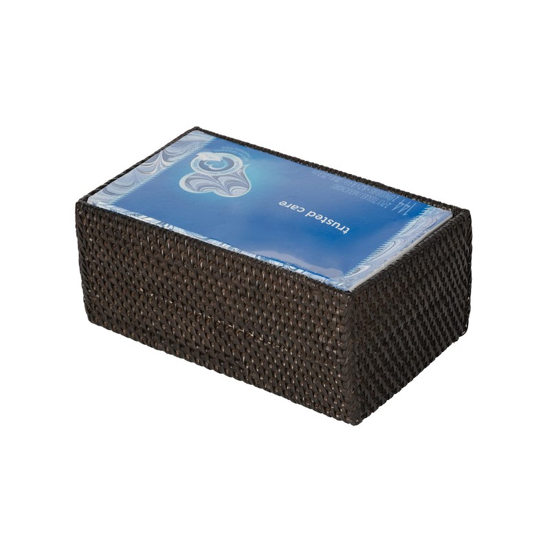 Kouboo Loma Rectangular Rattan Tissue Box Cover (Espresso)