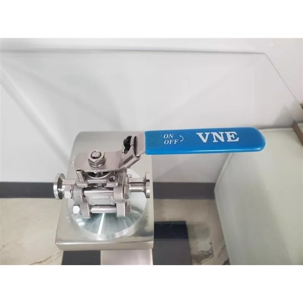 VNE Sanitary Ball Valve: 1/2 in Pipe, Full, 1,000 psi