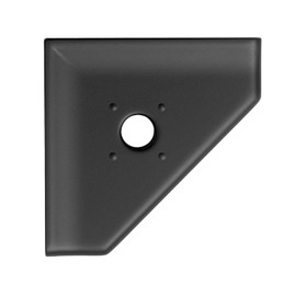 Questech 5" Soap Dish, Corner Shelf for Inside Shower, Retrofit Shower Organizer for Tiled Walls, Corner Soap Holder Bathroom Accessories, Geo Flatback, Graphite Black