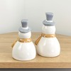 Alfie Francis Set of 2 White Ceramic Snowmen Ornaments/Figurines Christmas