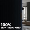 AJAZZ 100% Blackout Accordion Room Divider Curtains - with Flexible