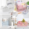 Plastic Baskets for Desk Organizing, Drawer Organizer, 2 Medium+2 Small