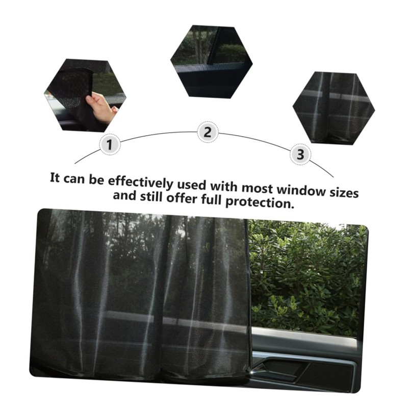 ULTECHNOVO 8pcs Car Window Sun Shade Protector Magnetic Mesh Windshield