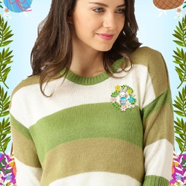 Vanjewnol Easter Bunny Wreath Pins and Brooches for Women, B05A