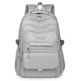 School Cute Aesthetic Backpack Girls Backpack for Students Kids Teen Girls Large Capacity Bookbags College Backpacks Laptop Lightweight Bookbag Casual Travel Daypacks School Bag（Grey）