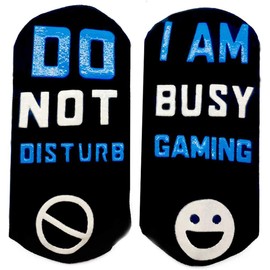 Folouse Stocking Stuffers for Teens Boys Kids Gifts, Do Not Disturb I'm Gaming Socks, Funny Gag Gifts for Men