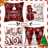 AUMA Set of 4 Christmas Throw Pillow Covers 18x18 inch
