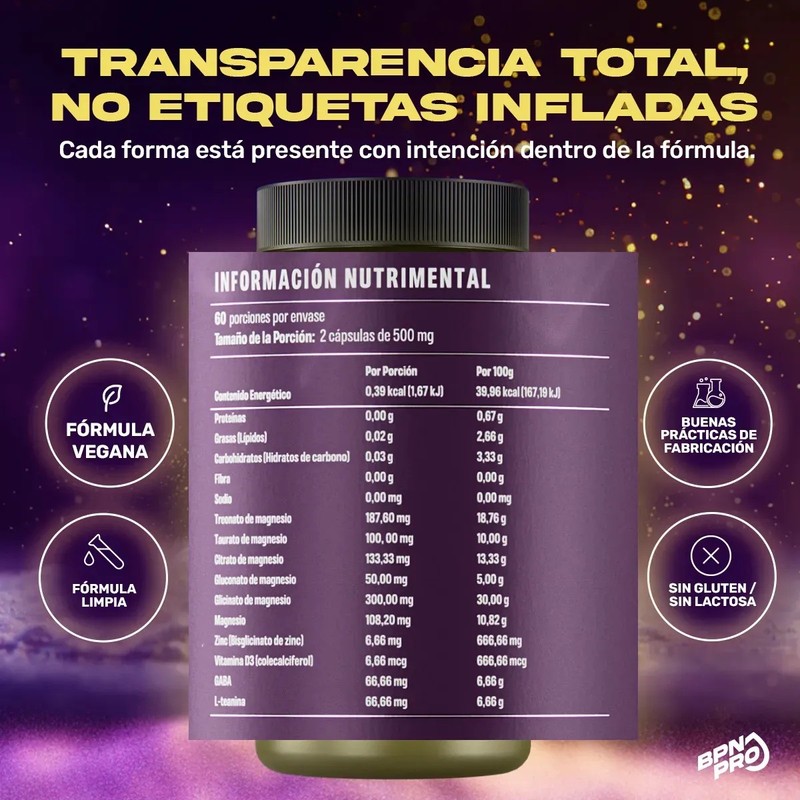 Magnesio Nocturno Complex Zen 360 capsulas para 6 Meses con