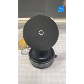 MRGLAS 15W Vacuum Magnetic Phone Holder for Magsafe Charger, 360° Adjustable Suction Cup Phone Mount for Car Dashboard/Windshield, Vacuum Magnet Stand for All Smartphones