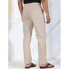 Soojun Men's Casual Linen Blend Relaxed Fit Straight Legs Elastic