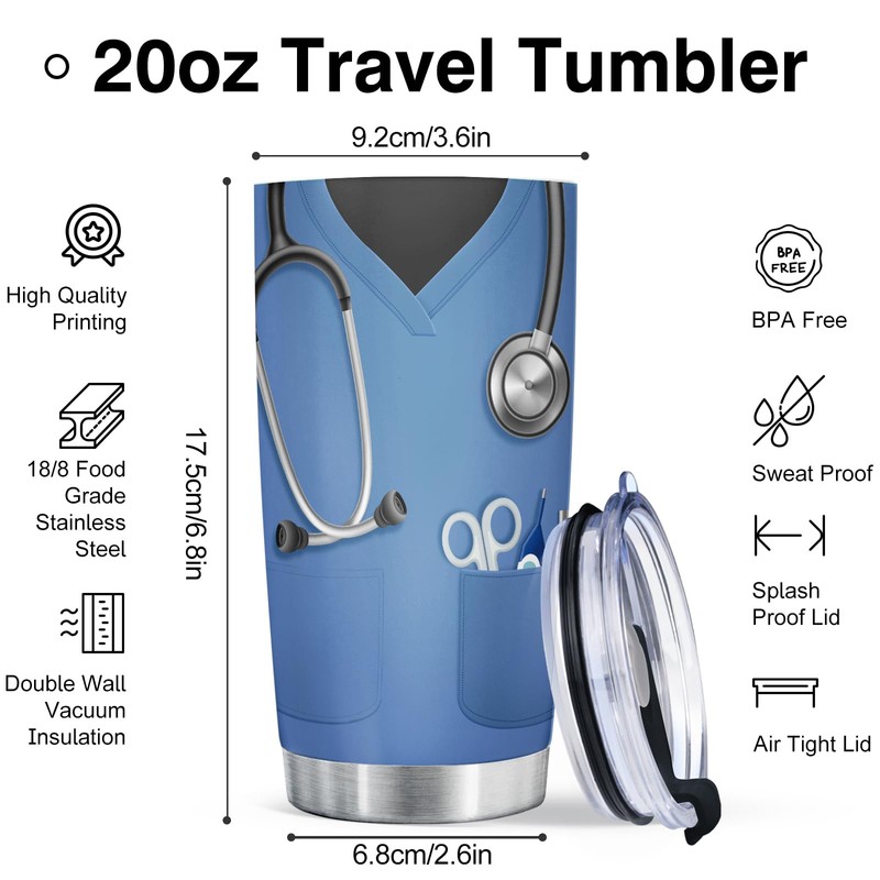Shqiueos Nurse Gifts for Women Men - Nurse Tumbler Cup