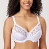 DELIMIRA Women's Plus Size Bras Full Coverage Lace Underwire Unlined