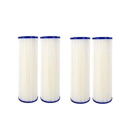 COMPLETE FILTRATION SERVICES Compatible for EcoPure EPW2P Pleated Whole Home Replacement Water Filter - Universal Fit - Fits Most Major Brand Systems (4 pack)