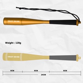 CRAZY SHARK Aluminium Fish Killer - Robust Blackjack for Fish with Non-Slip Handle - Handy and Practical Includes Hand Strap