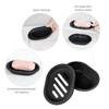 Pack of 2 Black Soap Dish, 2 Pieces Foam Net,