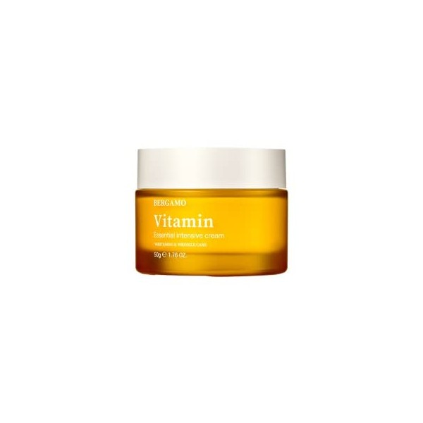 Bergamo Essential Intensive Vitamin Cream 1.76oz/50g | Made in Korea K Beauty Korean Skin Care moisturizer for Dry and Combination Skin Wrinkle Care