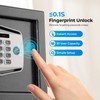 MUNBYN Smart Biometric Fingerprint Safe, 3-Way Access Lock Box with