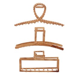 3 Pack Wood Hair Claw Clips, Large Claw Hair Clips for Thick Thin Hair, Banana Jaw Hair Barrettes for Women and Girls