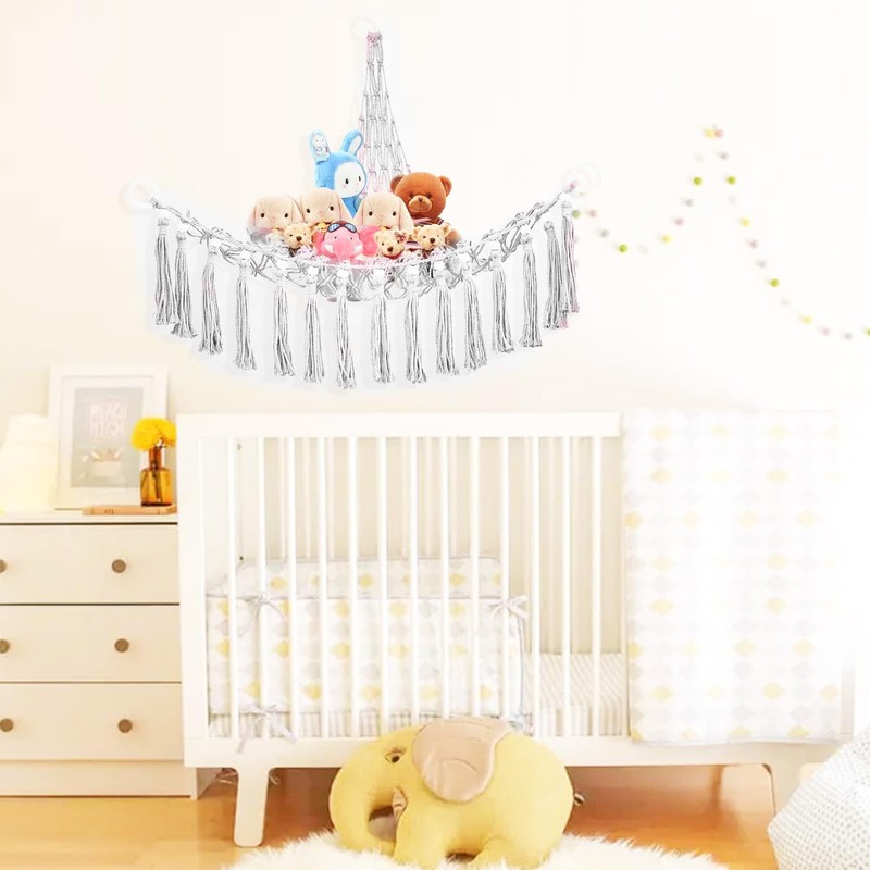Large Stuffed Animal Toys Net,Macrame Toy Hammock,Nursery Storage & Organization