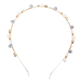 Healeved Pearl Headband with Sea Star Crystal Accent Elegant Bohemian Hair Accessory for Women Wedding Prom Ocean Theme Party