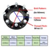 8x180 Wheel Spacers 2 inch Thick with M14x1.5 Studs, 125mm