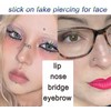 MODRSA Fake Piercings Fake Face Piercing Fake Lip Labret Studs