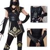 PHOGARY Lace Up Fingerless Gloves Elbow Gloves Goth Punk Arm