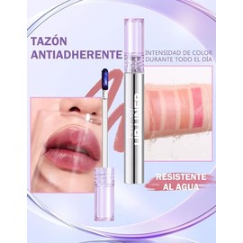 Erinde Tinte labial peel-off, brillo Labial Líquido Mate Nude, #3