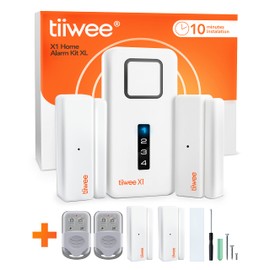 tiiwee Home Alarm System Kits, Alarm System with Window or Door Sensors and Remote Control, Expandable, Alarm Mode or Notification Mode