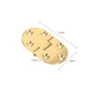 2Pcs Round Edge Solid Brass Butler Tray Hinge 2-1/2"x1-1/2 with