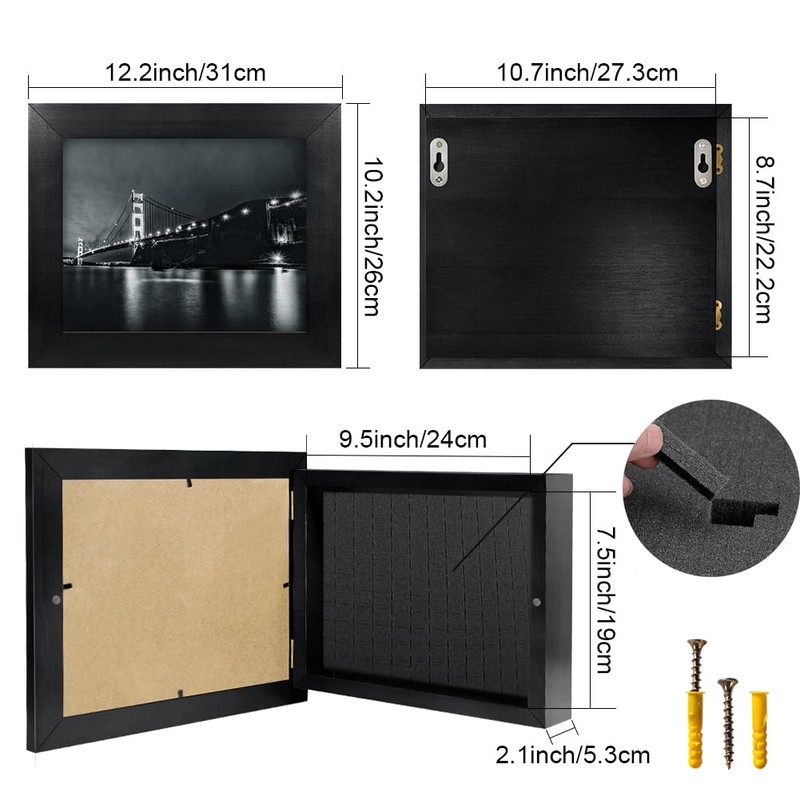 Hidden Gun Storage - Concealment Gun Safes for Pistols, Black