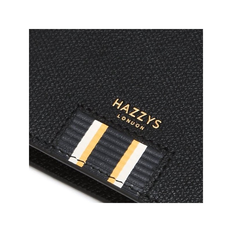 Hazzys (대구신세계)ROWING STRIPE 블랙 로고배색 소가죽 반지갑 HJWA4F506BK (Daegu Shinsegae)