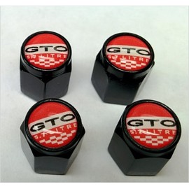 Compatible with Pontiac GTO 5.7 6.0 Litre LS2 Valve Stem Caps (Black - Red 5.7)
