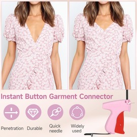 ANTAND Fine Stitch Gun Stitchy Quick Clothing Fixer for Clothes,Micro Tagging Gun for Clothing with 6 Fine Needles & 1000 Pcs Fasteners,Mini Speedy Sticky Sewing Gun Hemming Tool (Light Purple)