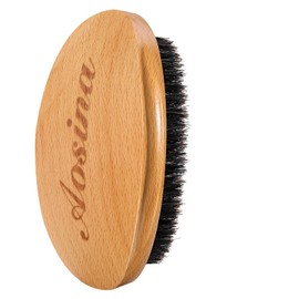 Aosina Hair Brush For Men - Boar Bristle Wave Brush with Natural Wood Handle for Thick Hair, Daily Grooming & 360 Wave Training