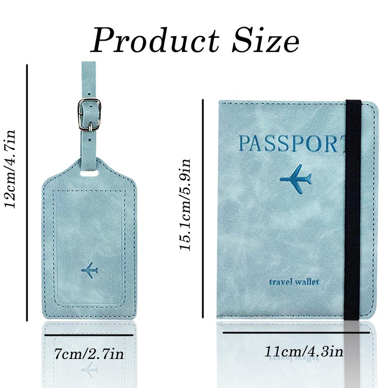 FZSECRIU Passport Holder, blue, Modern