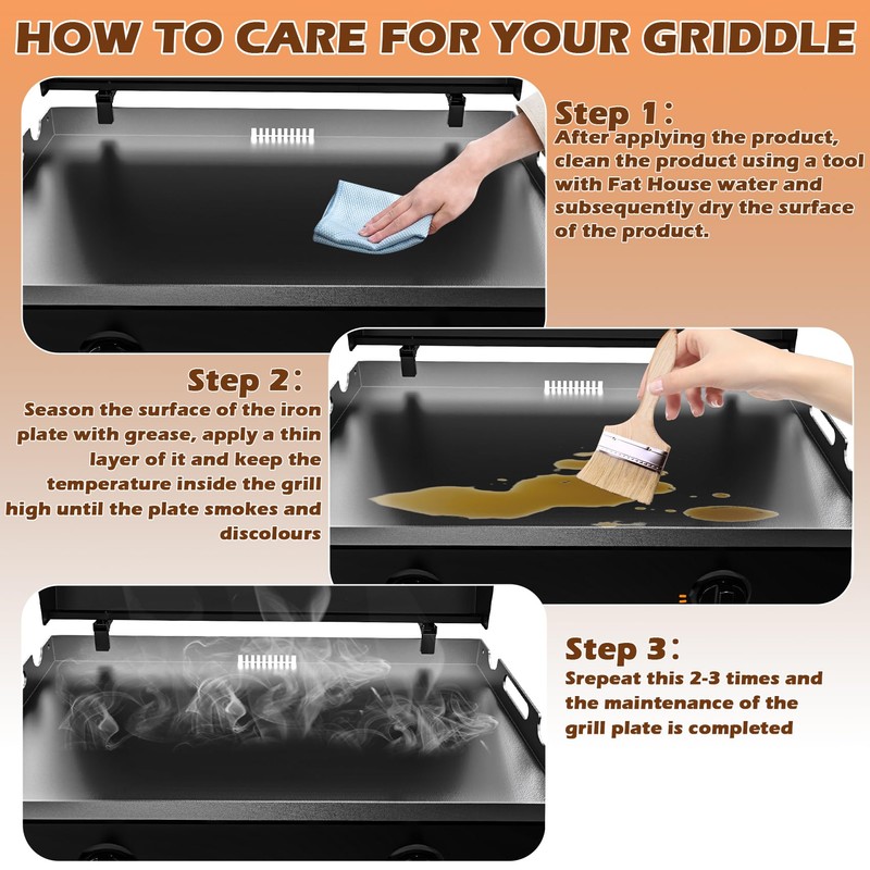 MOASKER New Upgrade 22 inch Griddle Replacement Top for Most