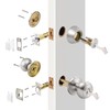 Probrico Front Door Entry Handles Lockset and Single Cylinder Deadbolt