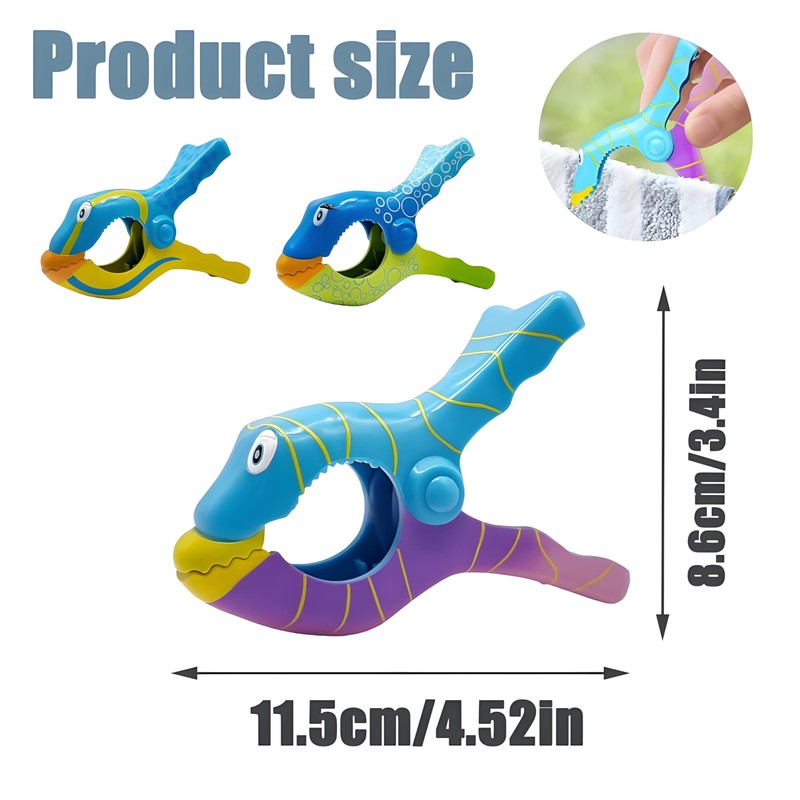 Pack of 6 beach towel clips, windproof towel clips, beach