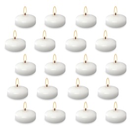 20 Pieces Flameless Floating Candles, 1.5 Inch White Floating Candles for Centerpieces,Pool, Patio, Garden,SPA,Idea for Valentine's Day, Thanksgiving, Wedding, Holiday, Party Decorations (White)