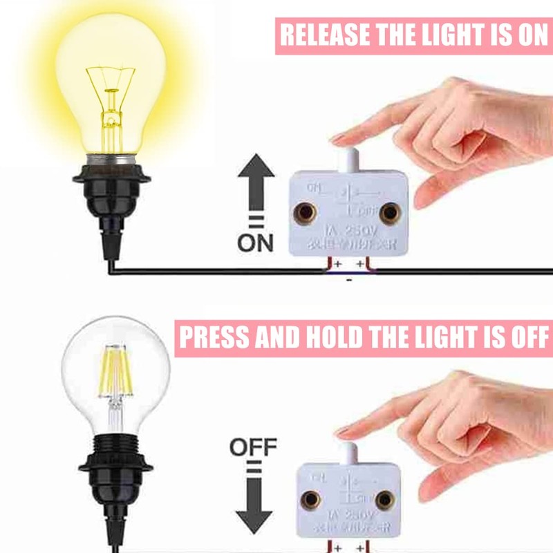 2 Pack Cupboard Door Switch 1A 250V Cupboard Light Control