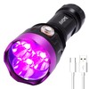AHOME V30 UV 385-395nm Blacklight Flashlight [USB Rechargeable] Black Light