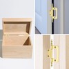 sourcing map 4 Pcs Metal Non-Mortise Hinges, Cabinet Door Hinges