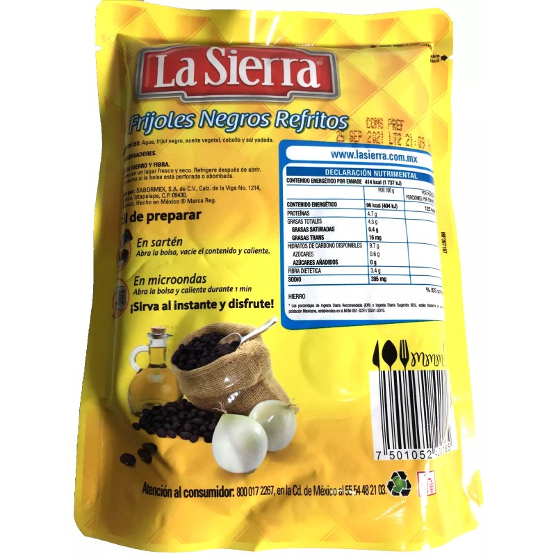 La Sierra 4-Pack Frijoles Negros Refritos 🇲🇽 Black Refried Beans.