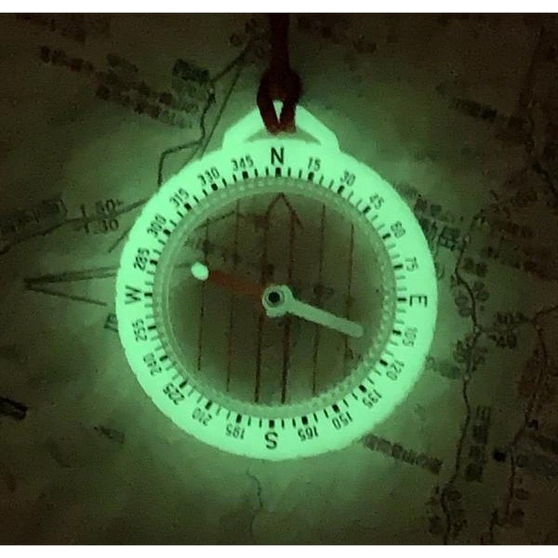 YCM Outdoor Map Compass No.880N with Phosphorescent Strap 13365