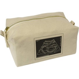 'Ultrasound Baby Photo' Canvas Wash Bag/Makeup Case (CS00043623)