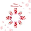 Jremg Valentine's Day Press on Nails Medium Square Fake Nails