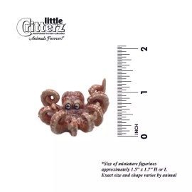 Little Critterz Octopus "Jet" Decorative Figurine - Miniature Porcelain Figurine