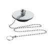 DMZK Stainless Steel Bath Tub Stoppers Drain Plug with Chain，Solid