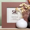 Dried Flowers Multi Photo Frame On Stand Matt Blush Pink